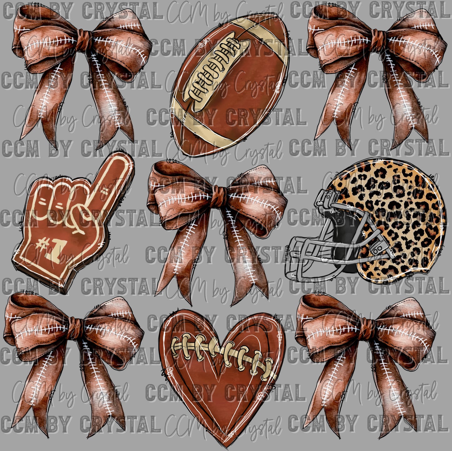 Football Coquette Ready to Press Transfer DTF Transfer Sublimation Transfer