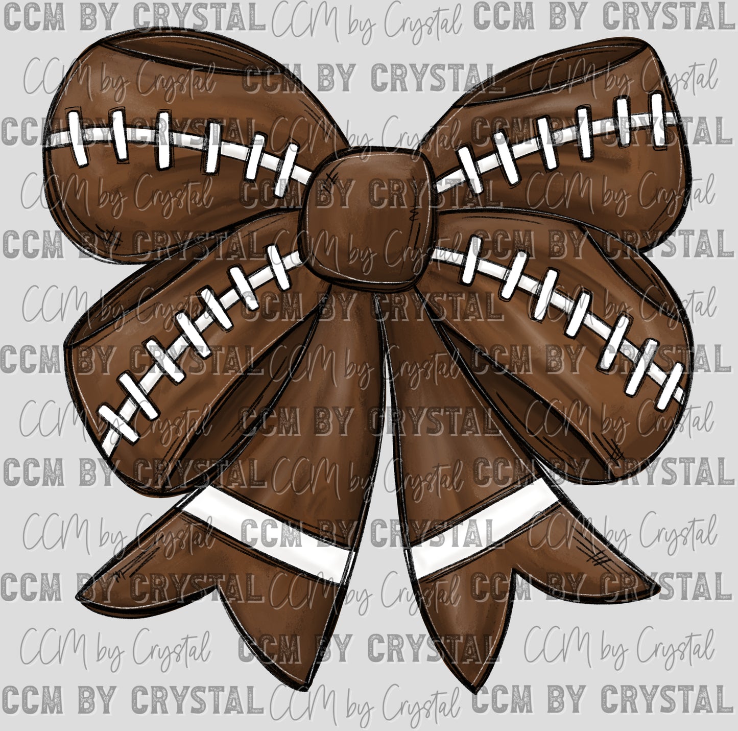 Football Bow Ready to Press Transfer DTF Transfer Sublimation Transfer