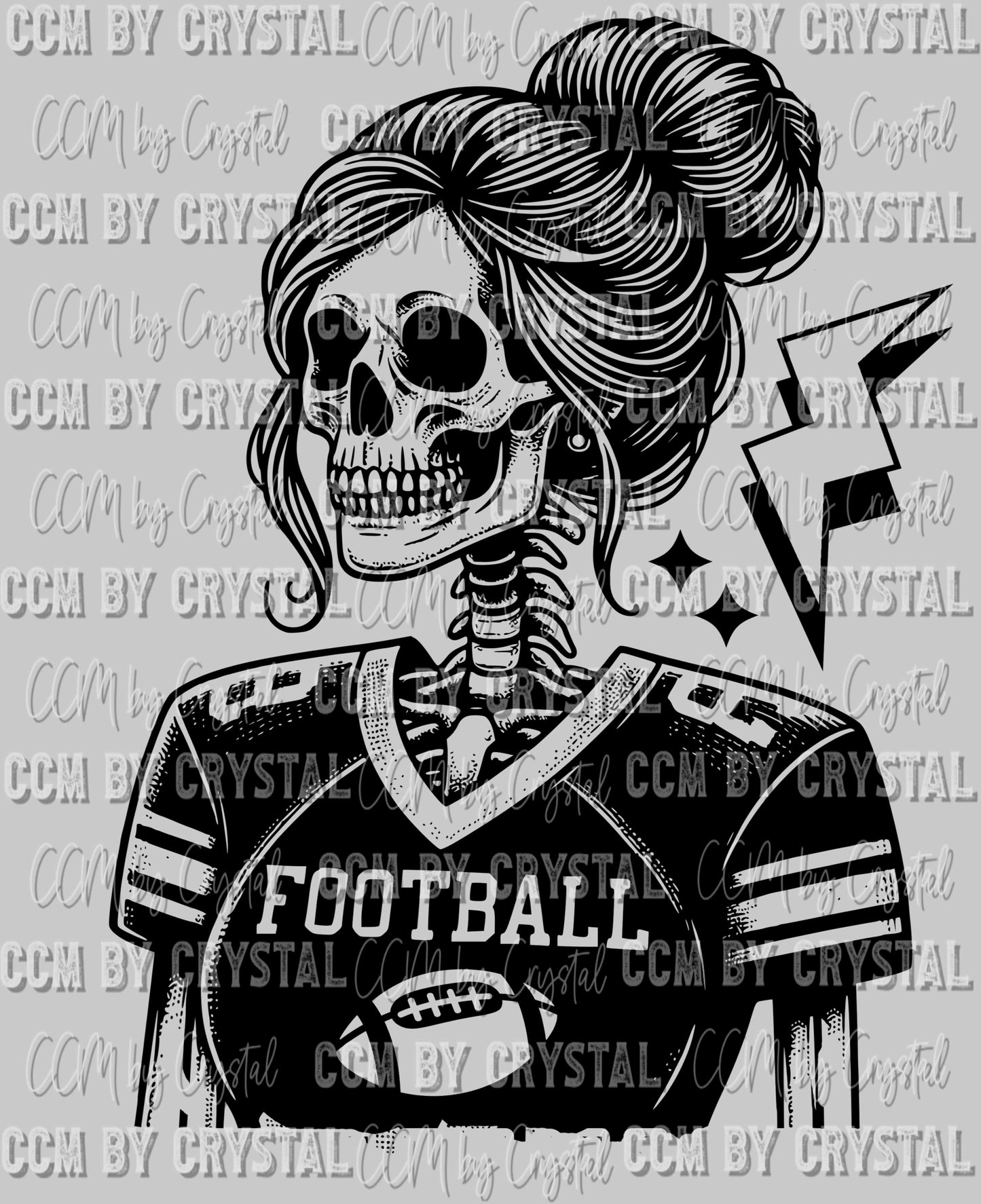 Living Life on the Bleachers Football Pocket Skellie Skeleton Ready to Press DTF Sublimation Transfer