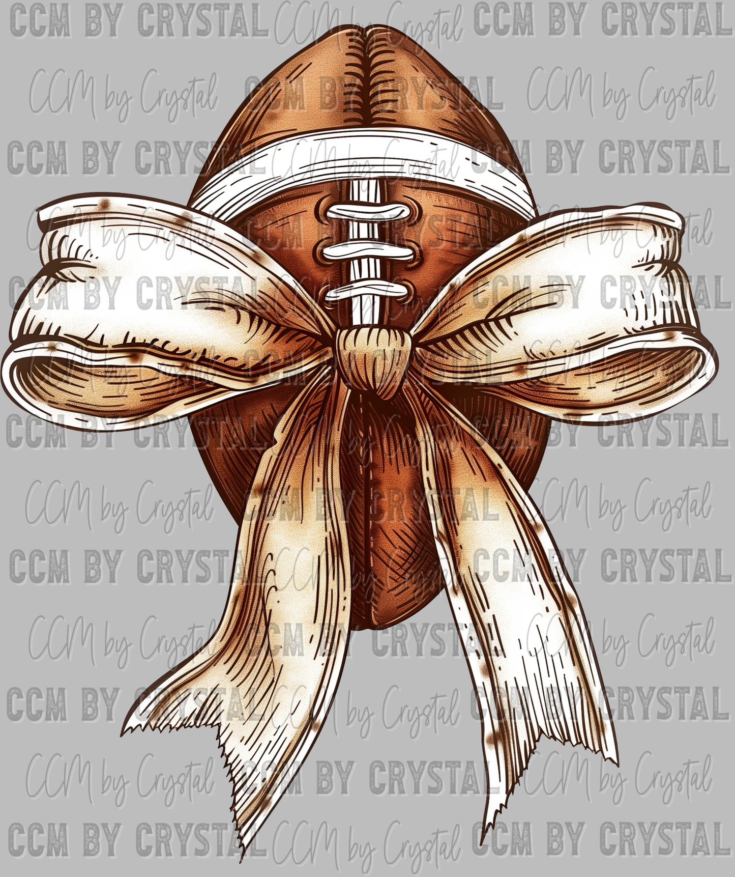 Pocket to Football Mama With Bow Ready to Press Transfer DTF Transfer Sublimation Transfer