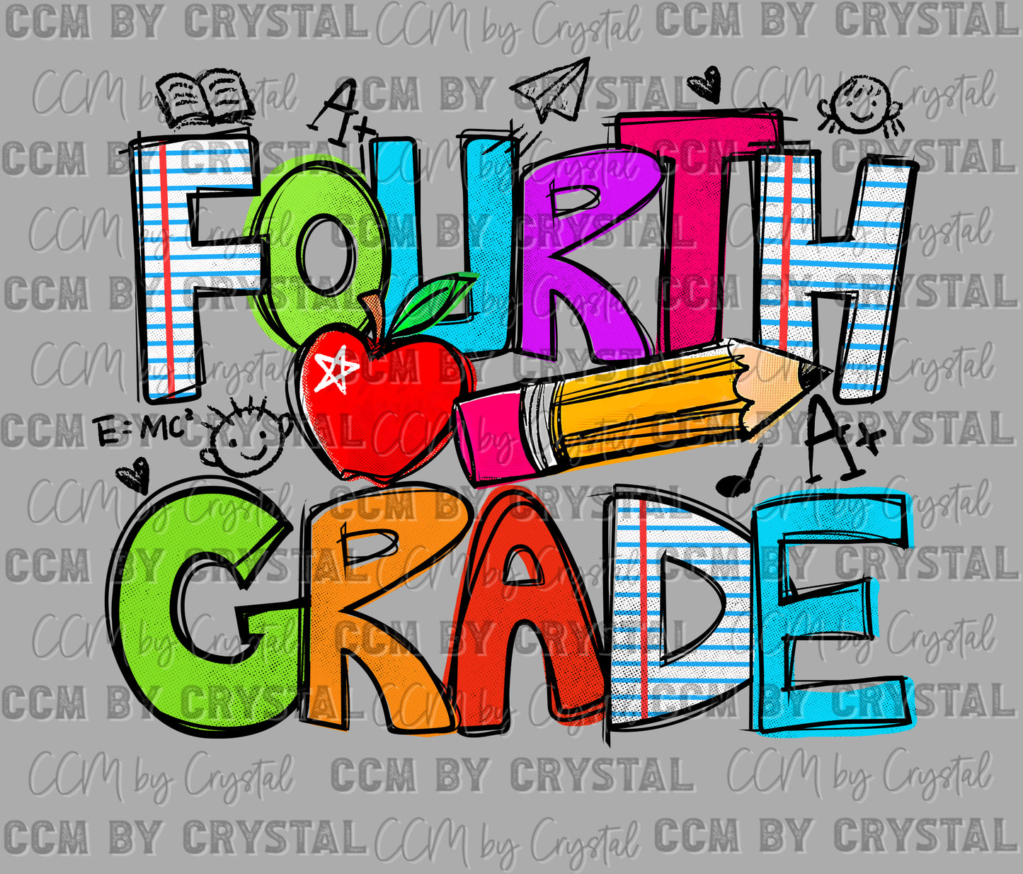 Fourth Grade Ready to Press Transfer DTF Transfer Sublimation Transfer