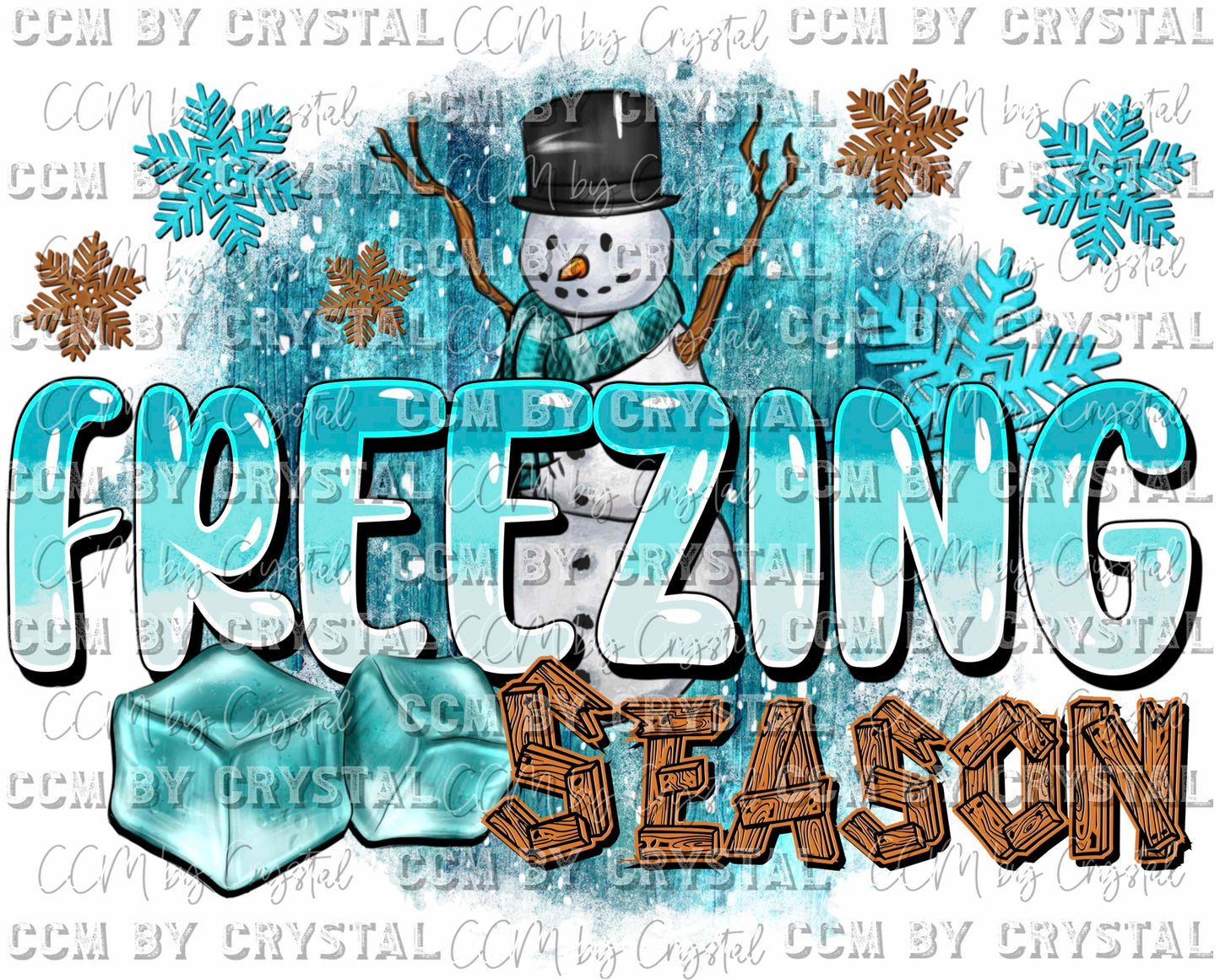 Freezing Season Winter Snowman Ready to Press Transfer