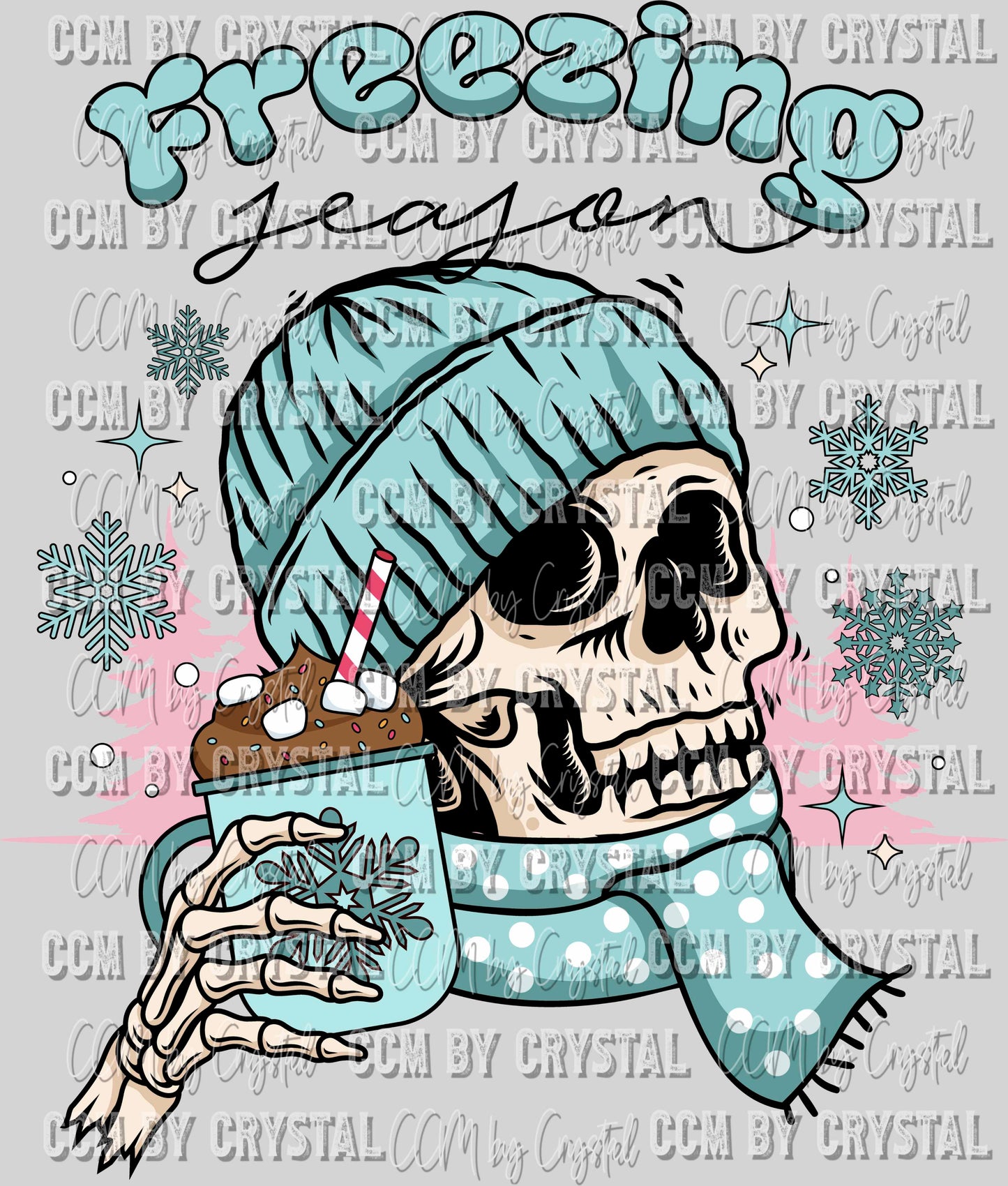 Freezing Season Winter Skellie Ready to Press Transfer