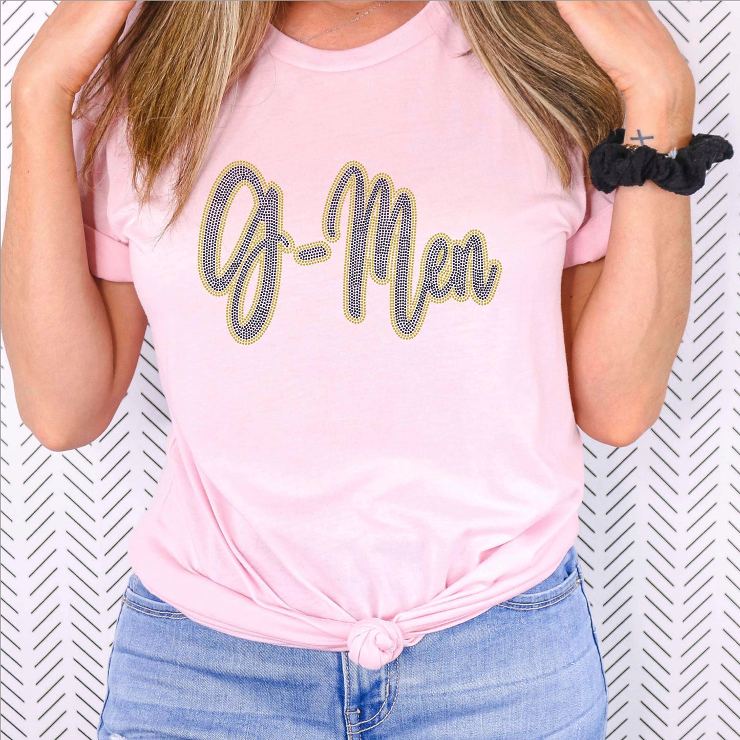 G-Men 2-Color Approximately 11" wide Spangle Transfer