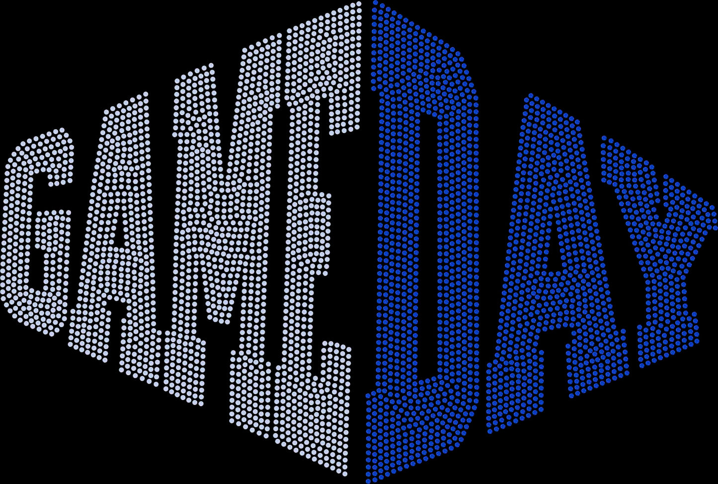 Game Day 2-Color Approximately 11" wide Spangle Transfer