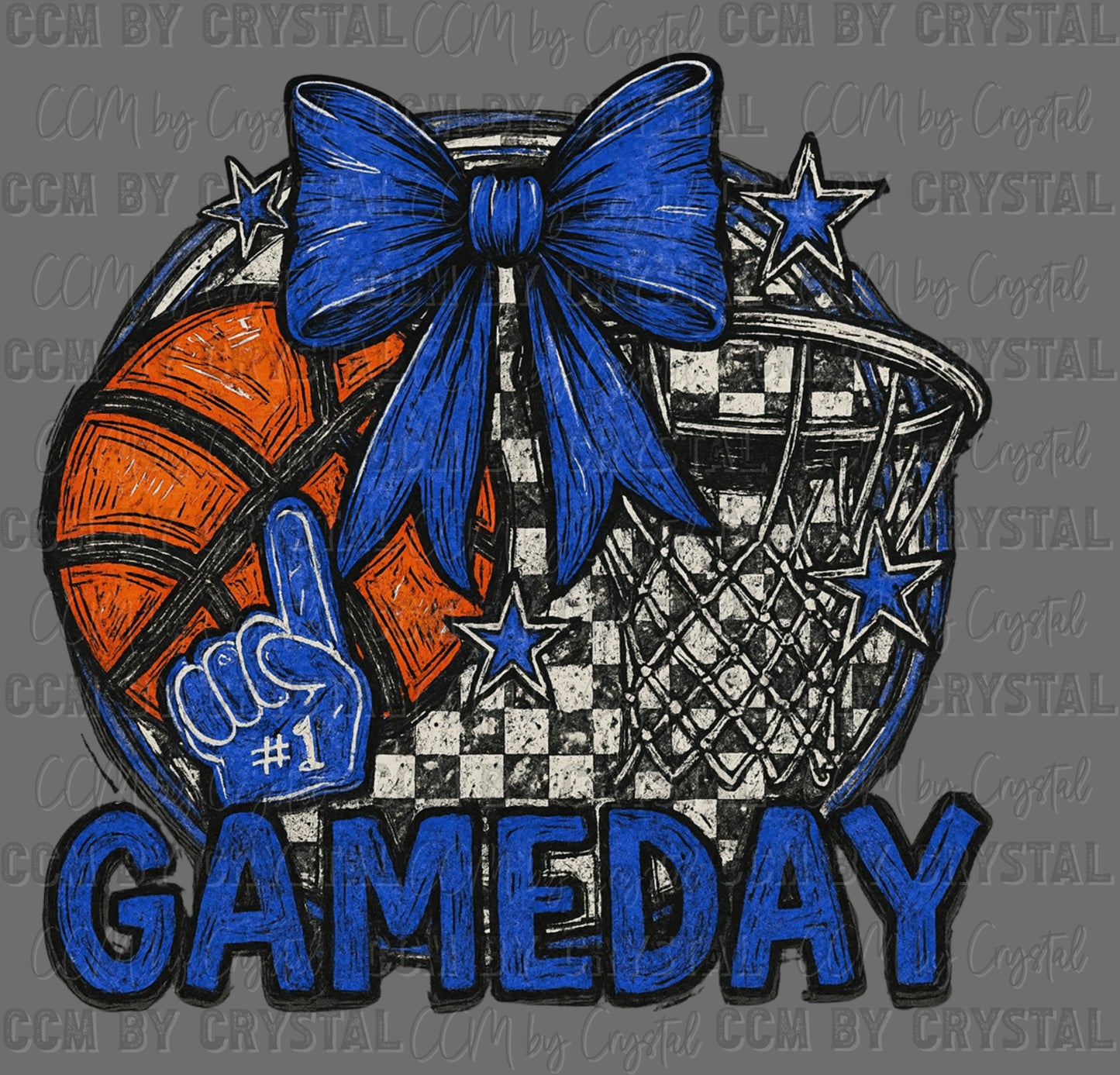 Basketball Game Day Royal Ready to Press DTF Transfers Sublimation Transfers