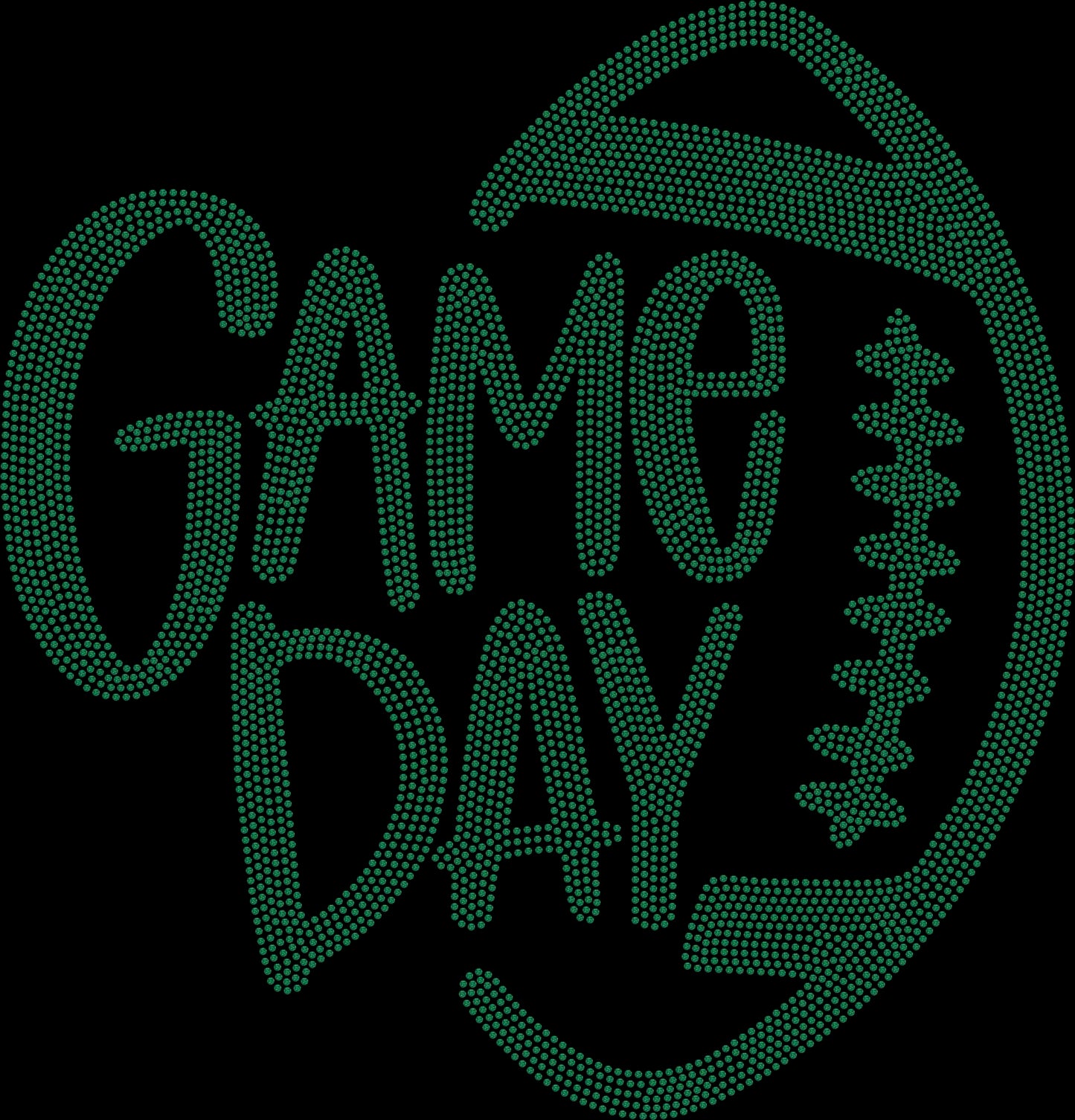 Game Day 11" 1-Color Ready to Press Spangle Transfer Bling Transfer Sparkle Transfer