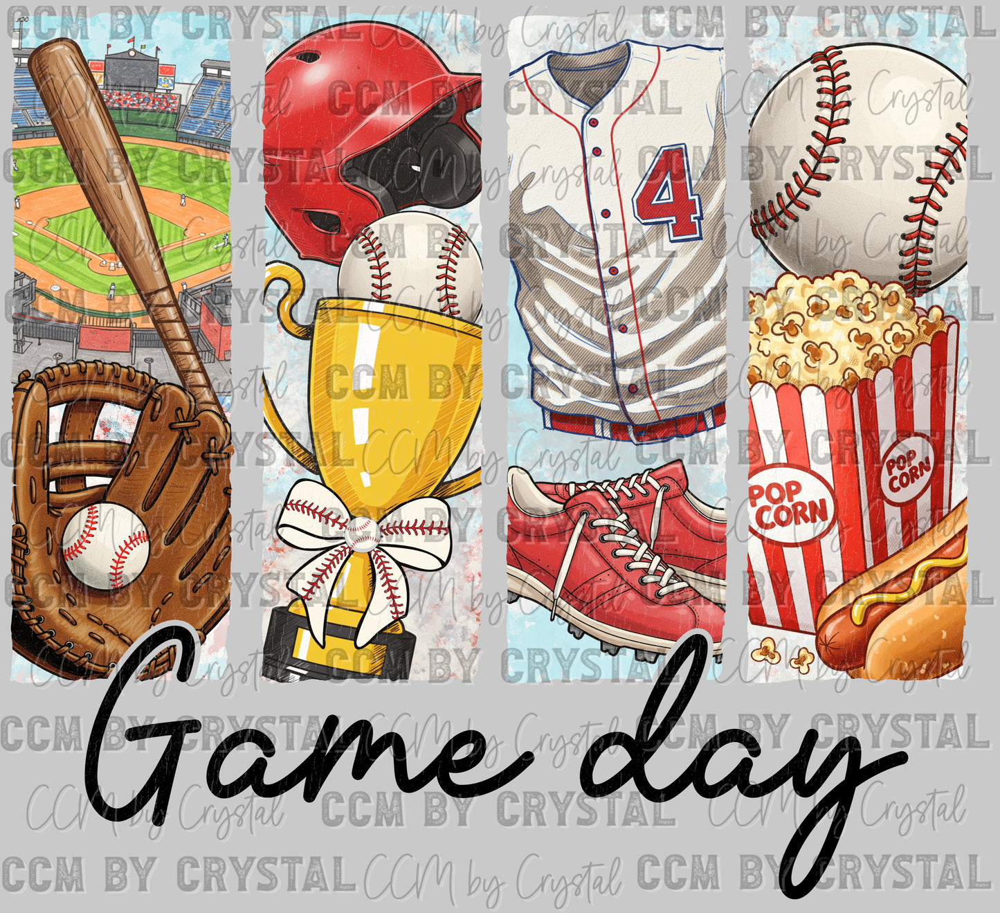 Baseball Game Day Ready to Press Transfer DTF Transfer Sublimation Transfer