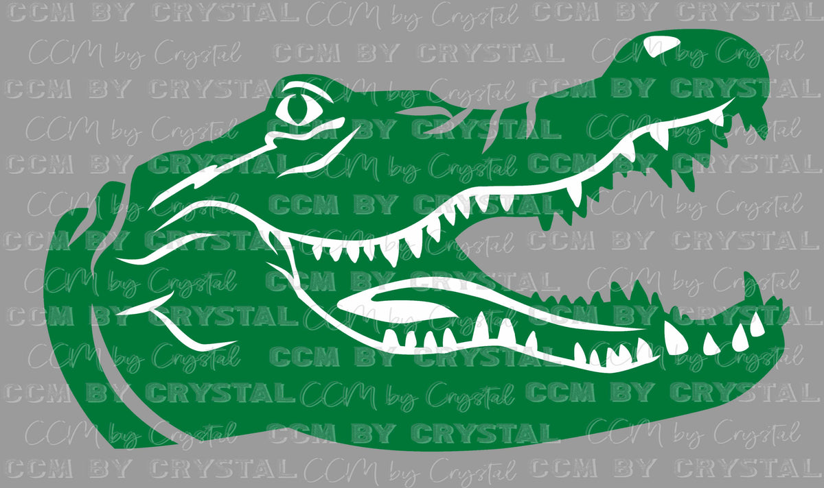 Gator Head Mascot Ready to Press Transfer DTF Transfer Sublimation Transfer