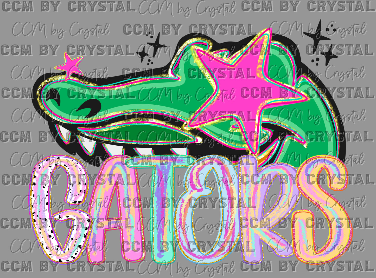 Gators Pastel Mascot Ready to Press DTF Transfers Sublimation Transfers