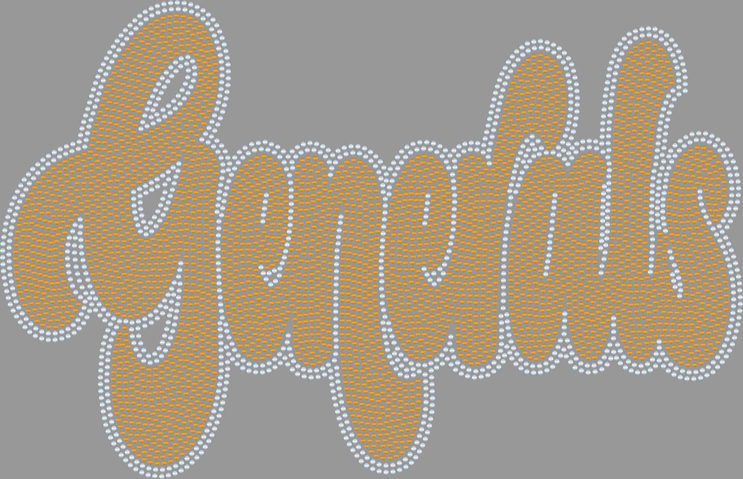 Generals 2-Color Approximately 11" wide Spangle Transfer