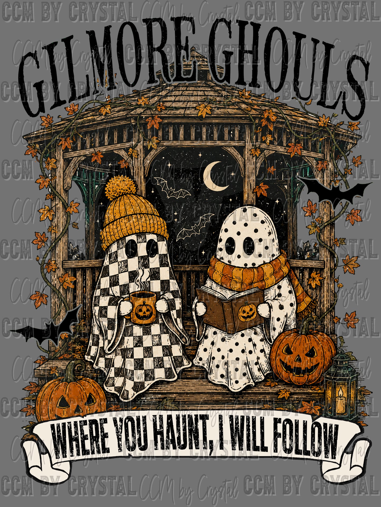 Gilmore Ghouls Ghosts Halloween Ready to Press DTF Transfers Sublimation Transfers