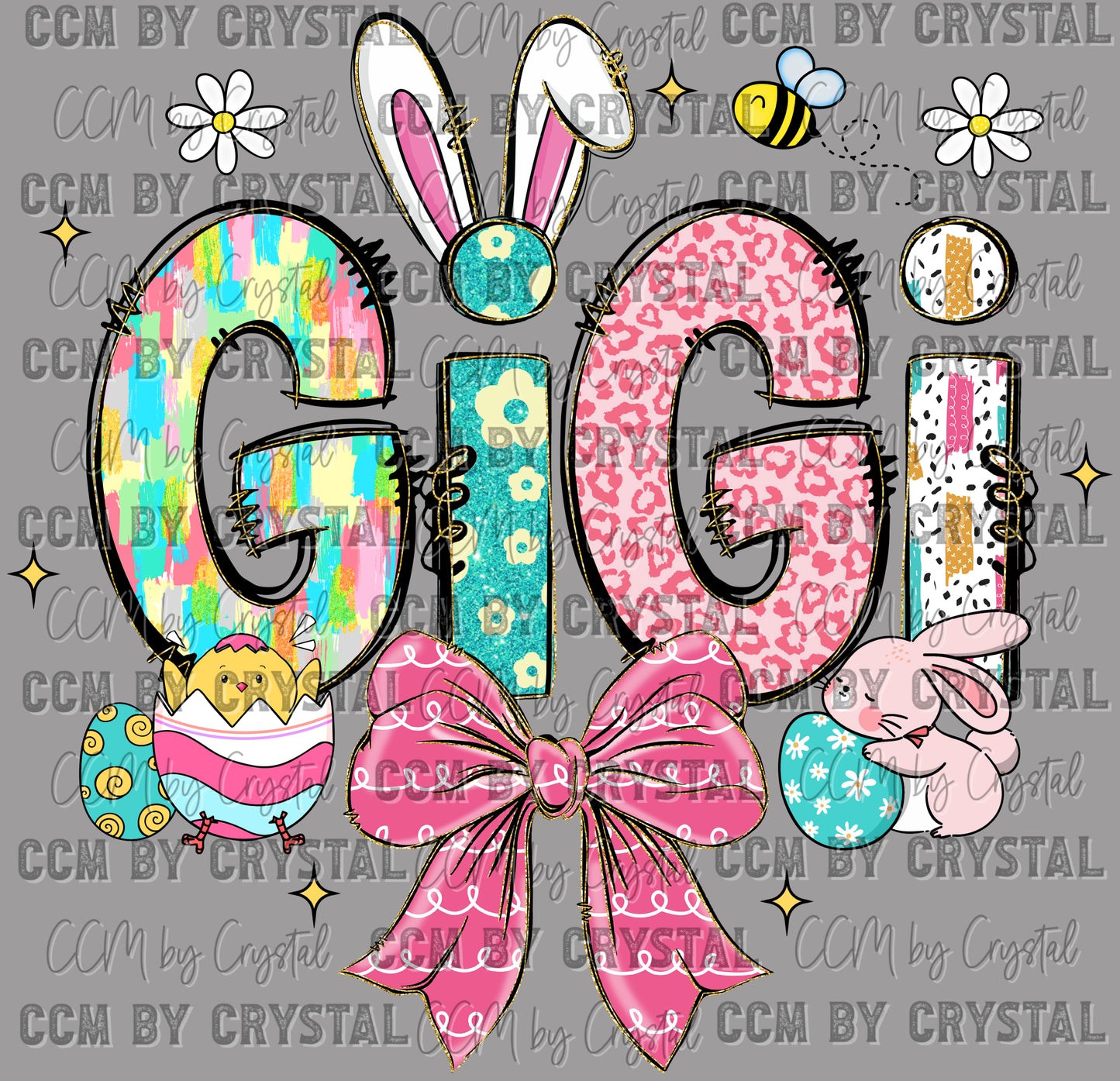 Gigi Easter Ready to Press Transfer DTF Transfer Sublimation Transfer