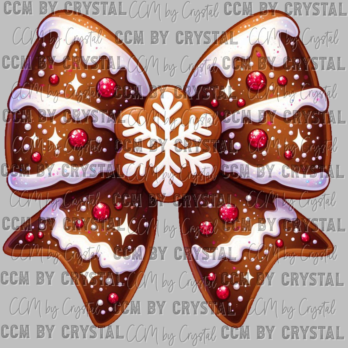 Gingerbread Christmas Faux Sequins Ready to Press Transfer DTF Transfer Sublimation Transfer