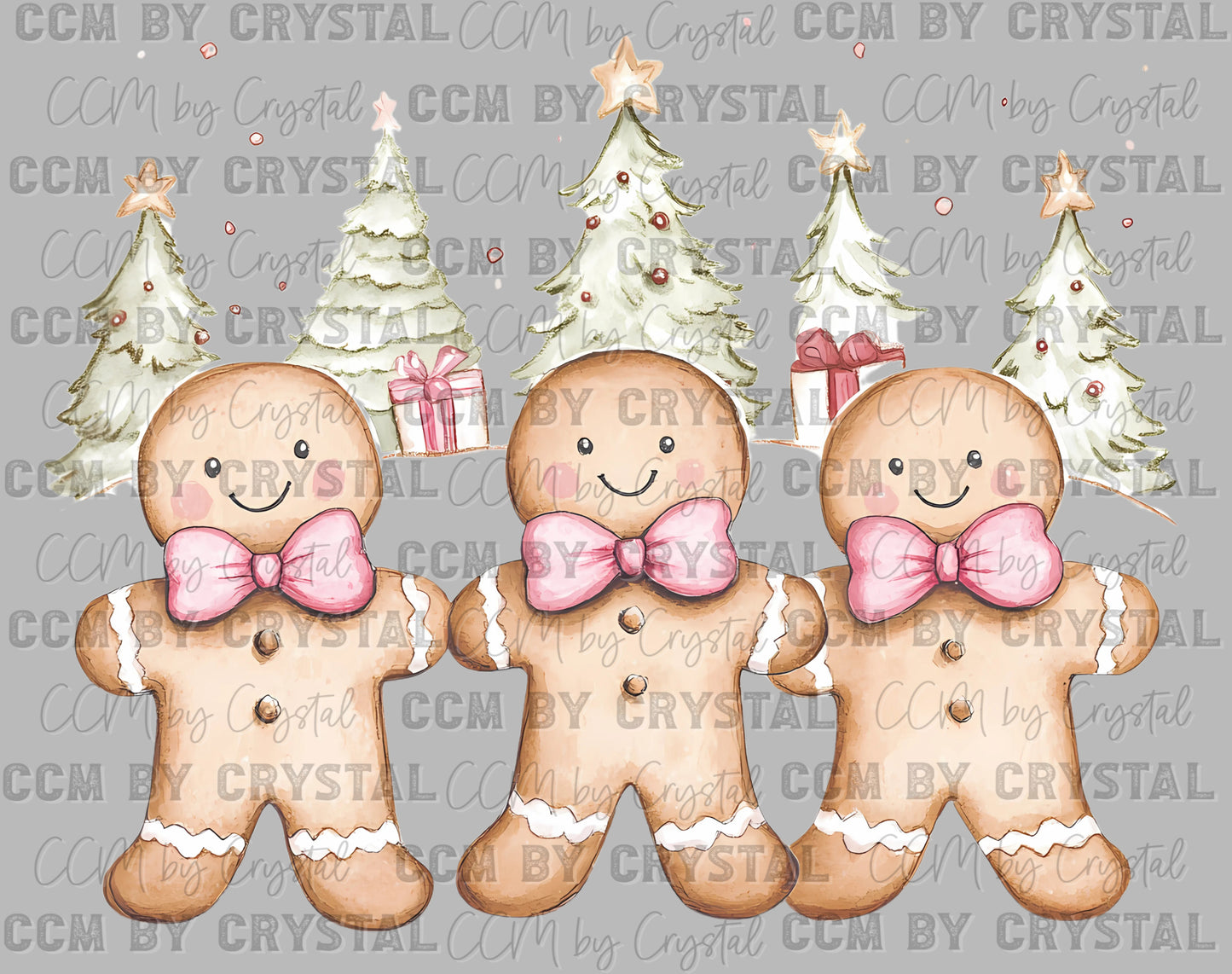 Christmas Gingerbread Friends Ready to Press Transfer DTF Transfer Sublimation Transfer