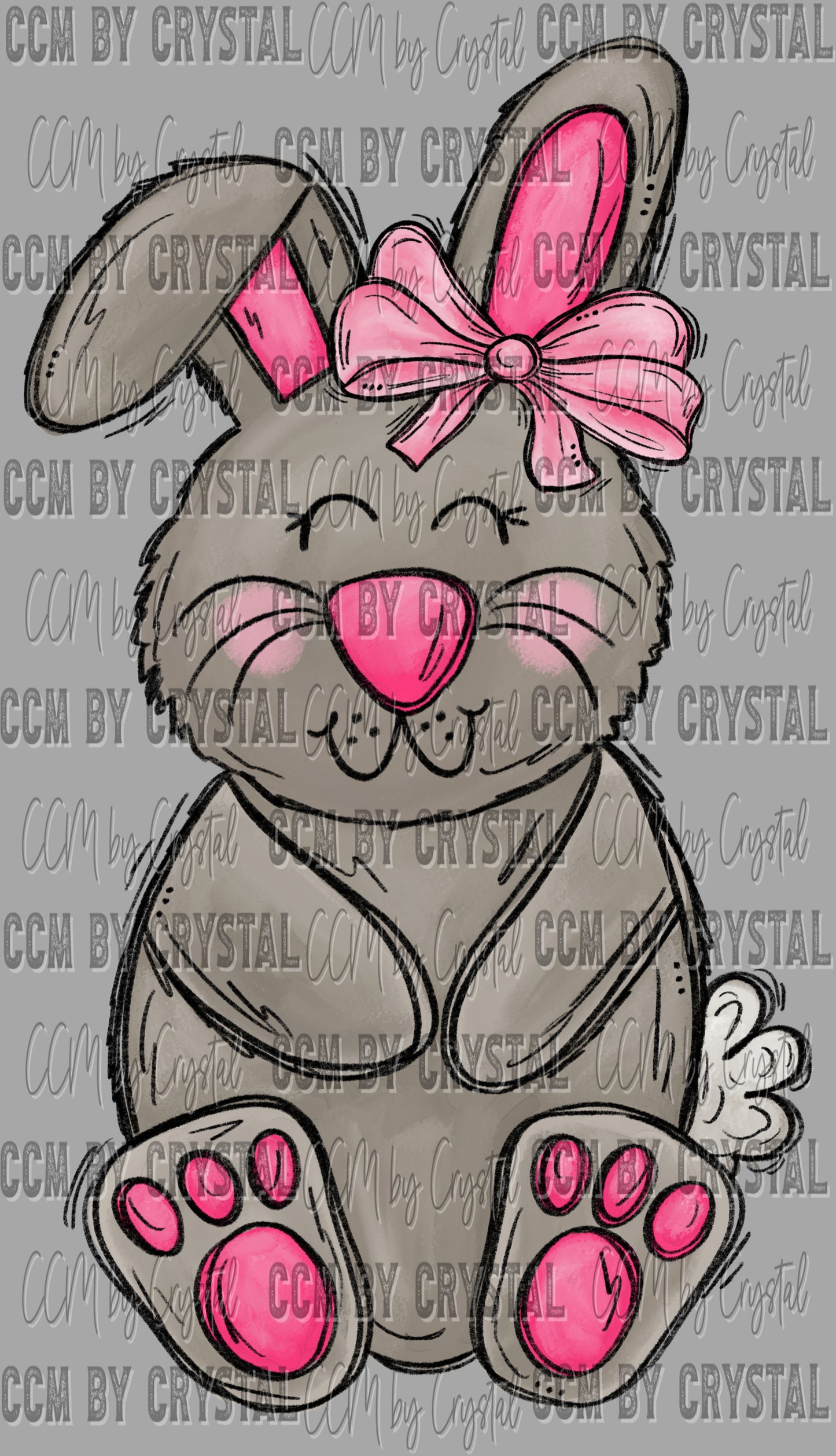Girl Bunny Easter Ready to Press Transfer DTF Transfer Sublimation Transfer
