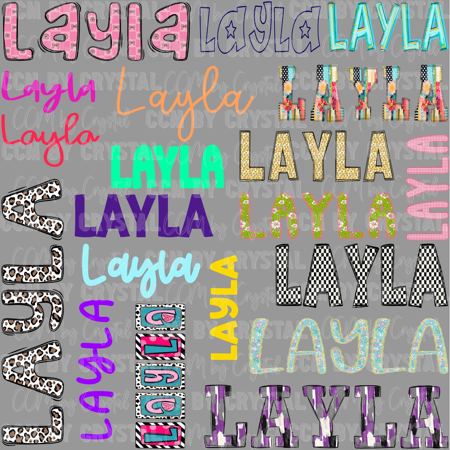 UV DTF Personalized Name Sticker Sheet 10X10