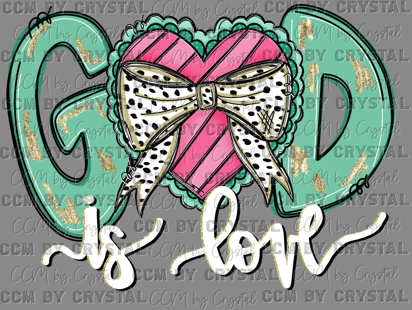 God is Love Valentines Day Ready to Press Transfer DTF Transfer Sublimation Transfer