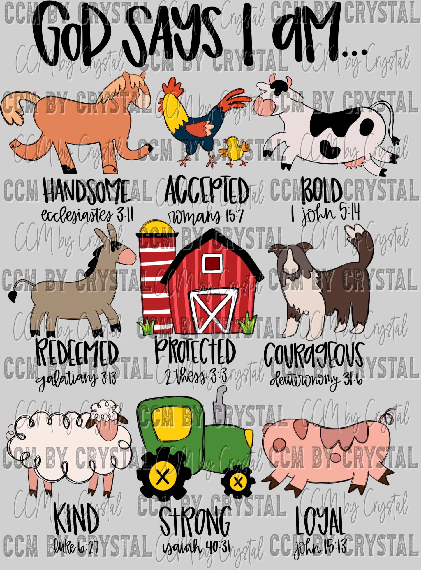 God Says I Am Farm Ready to Press Transfer DTF Transfer Sublimation Transfer