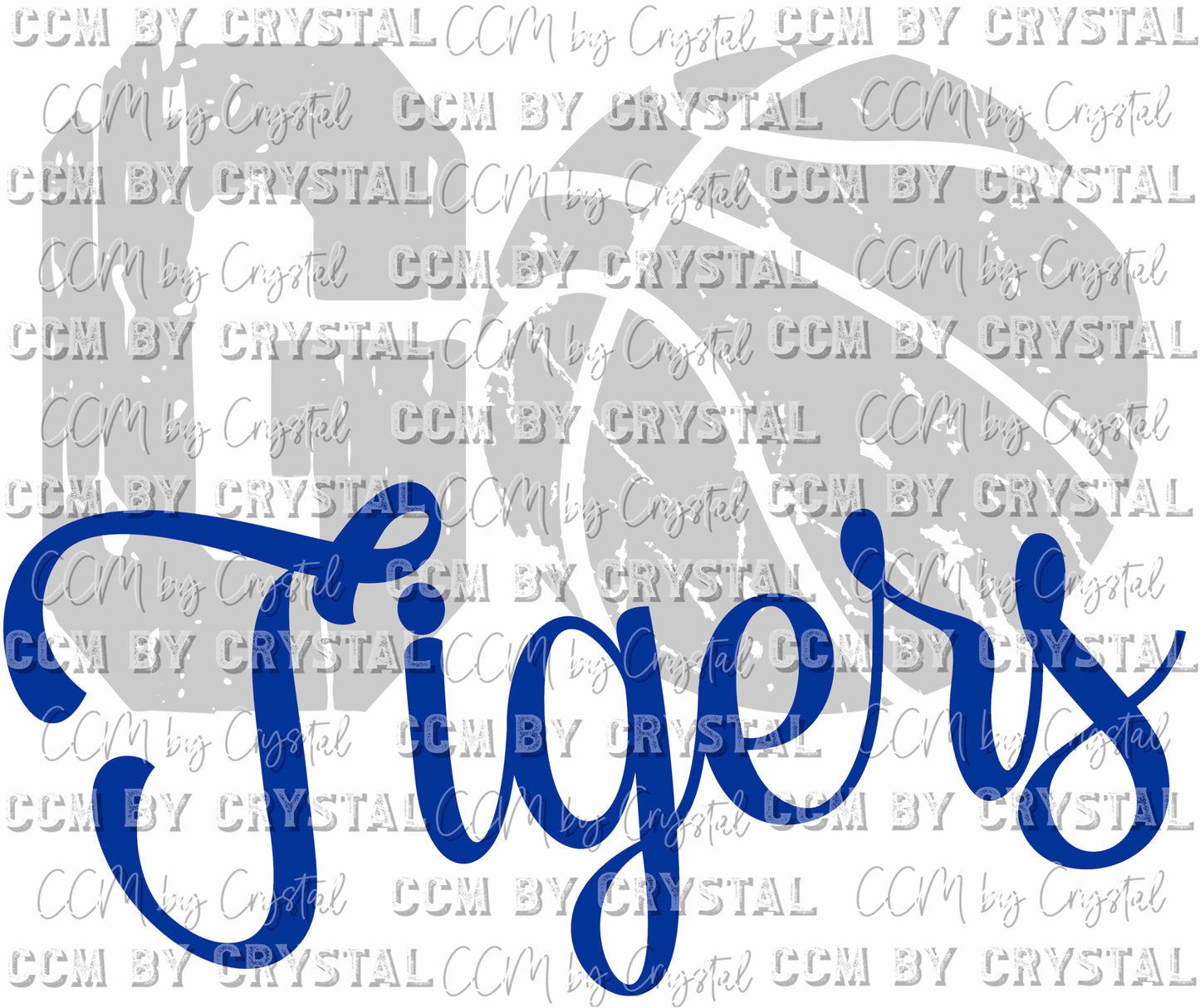 Go Tigers Basketball Mascot PNG Digital File ONLY