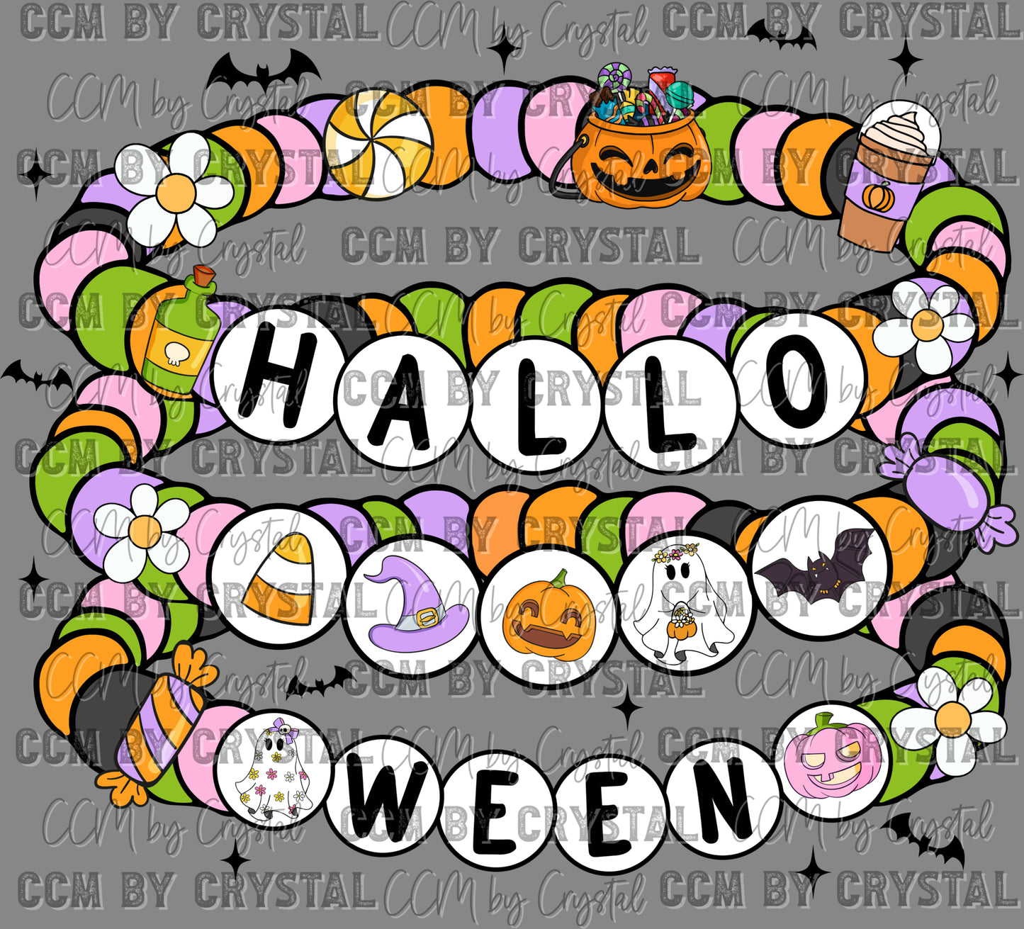 Happy Halloween Bracelets Ready to Press Transfer DTF Transfer Sublimation Transfer