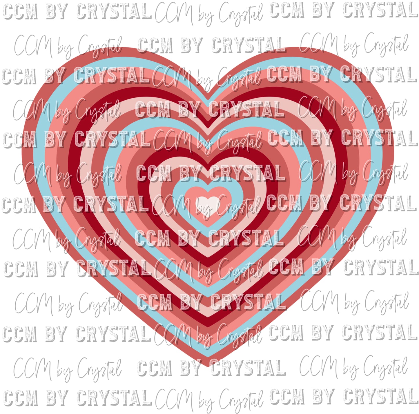 Heart Valentine's Day Ready To Press Transfer DTF Sublimation