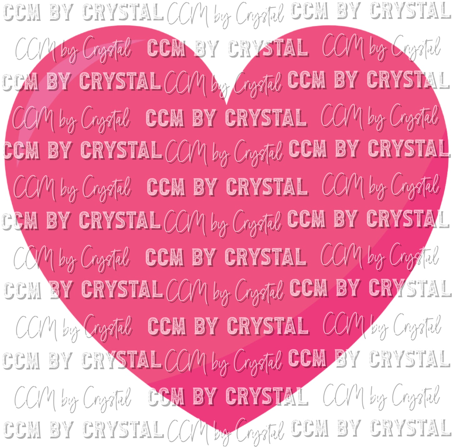 Pink Heart Valentine's Day Ready To Press Transfer DTF Sublimation
