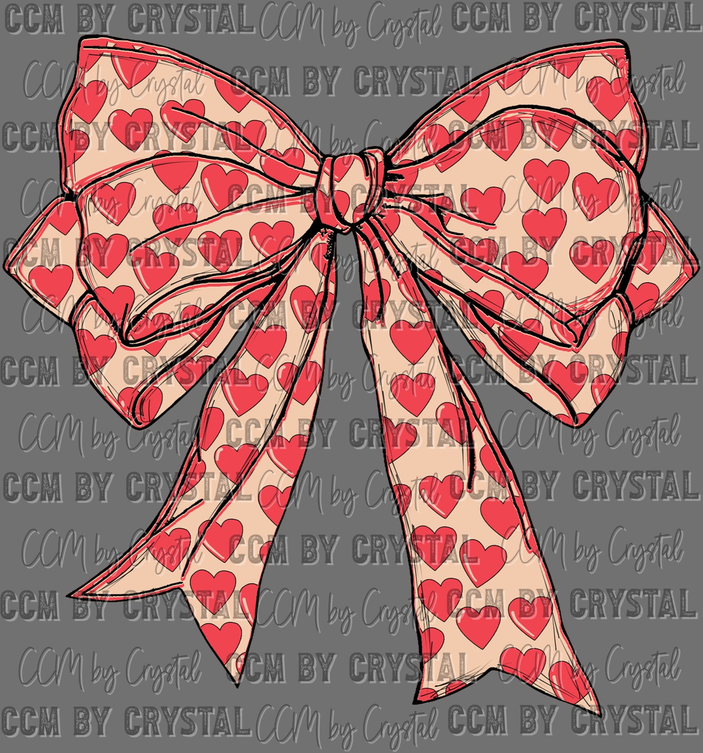Bow with Hearts Valentines Day Pocket for Love Like Jesus Ready to Press Transfer DTF Transfer Sublimation Transfer