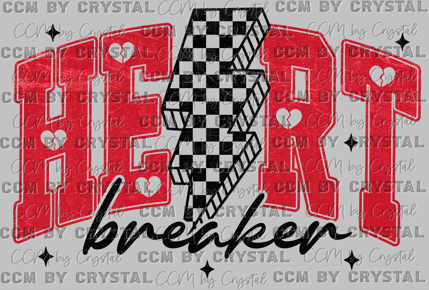 Valentines Day Heart Breaker Ready to Press Transfer DTF Transfer Sublimation Transfer