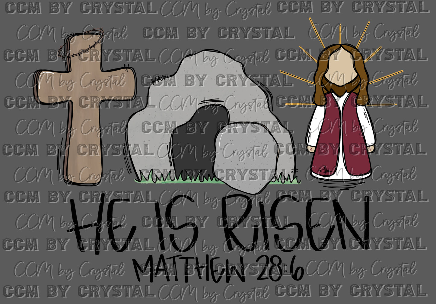 He is Risen Jesus Christian Easter Ready to Press Transfer DTF Transfer Sublimation Transfer