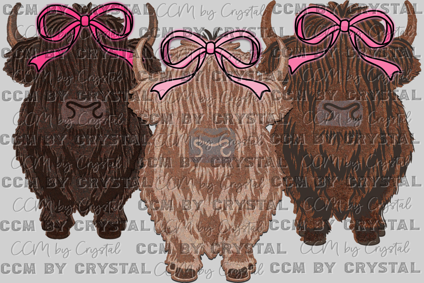 Highland Cows Ready to Press Transfer DTF Transfer Sublimation Transfer
