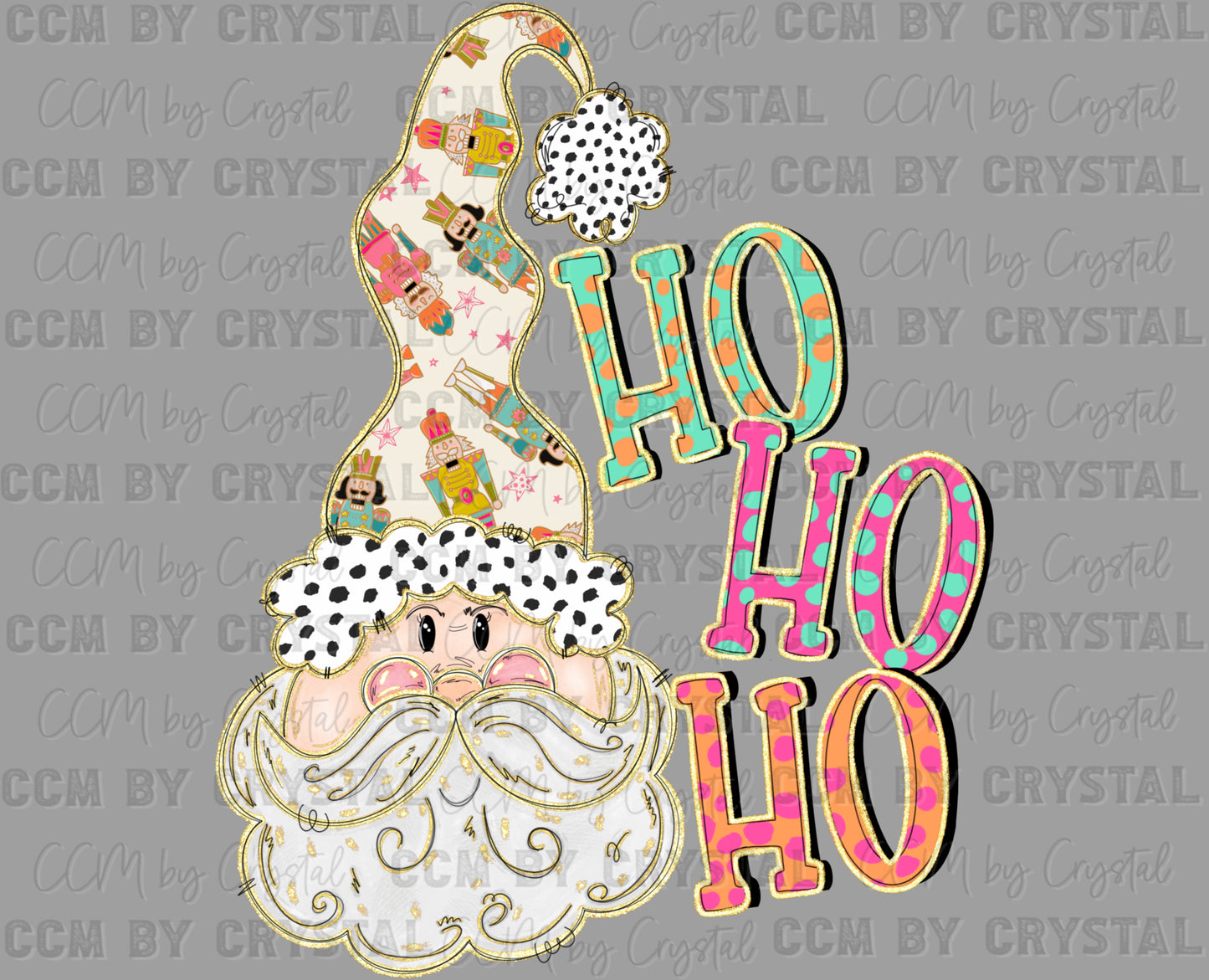 Ho Ho Ho Santa Christmas Ready to Press Transfer DTF Transfer Sublimation Transfer