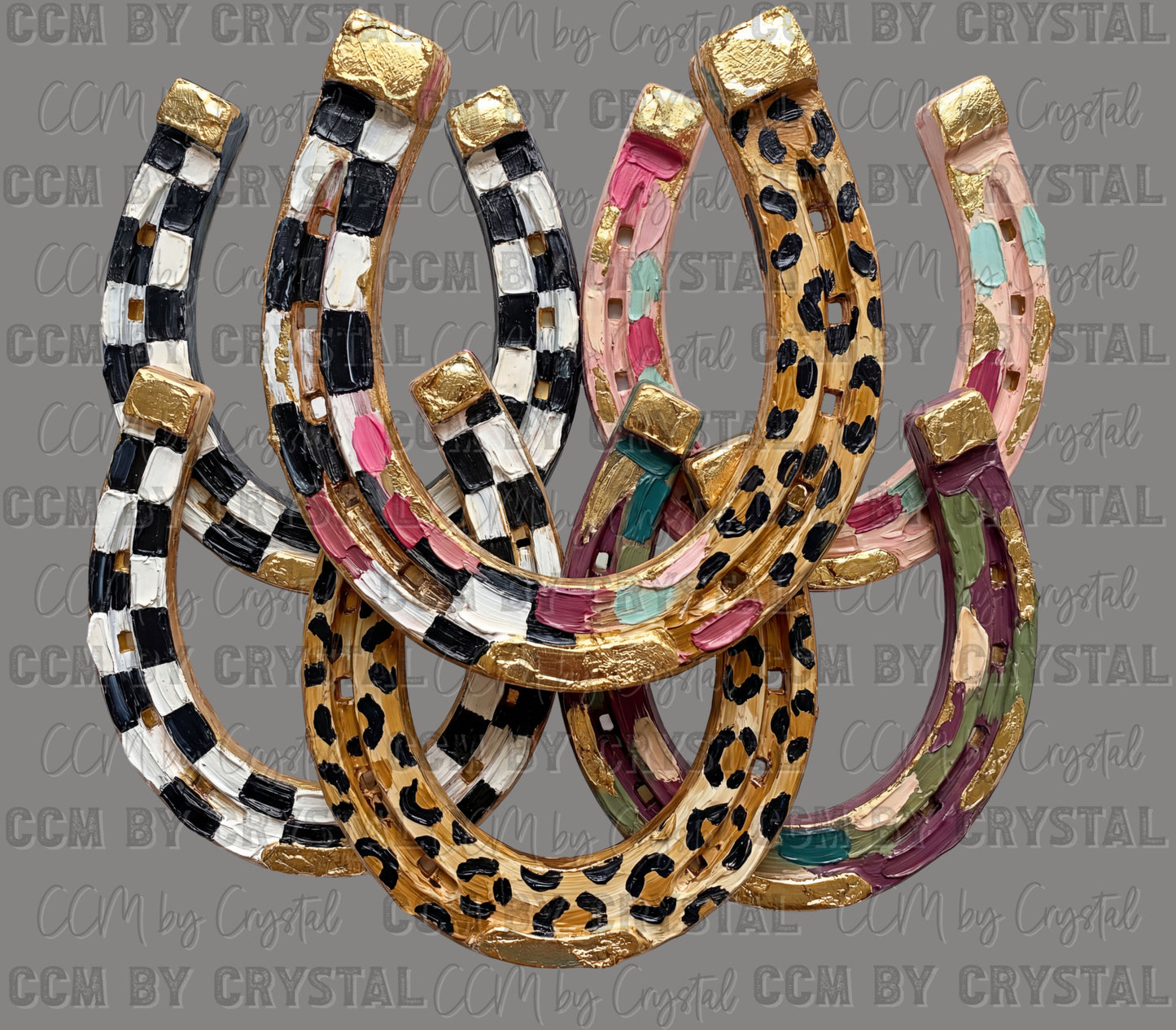 Horseshoe Ready to Press DTF Transfers Sublimation Transfers