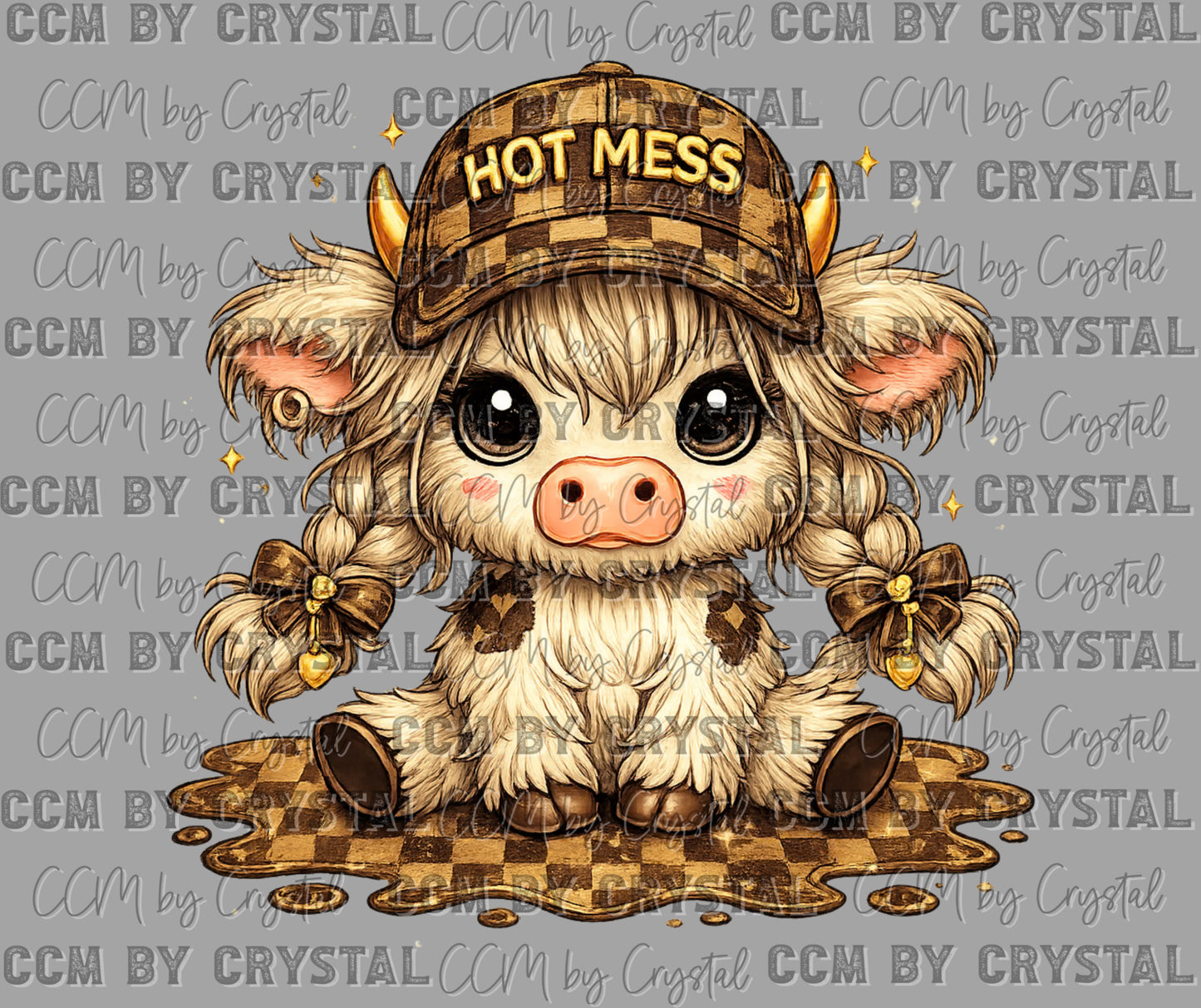 Hot Mess Cow Ready to Press Instant Peel DTF Transfers Sublimation Transfers