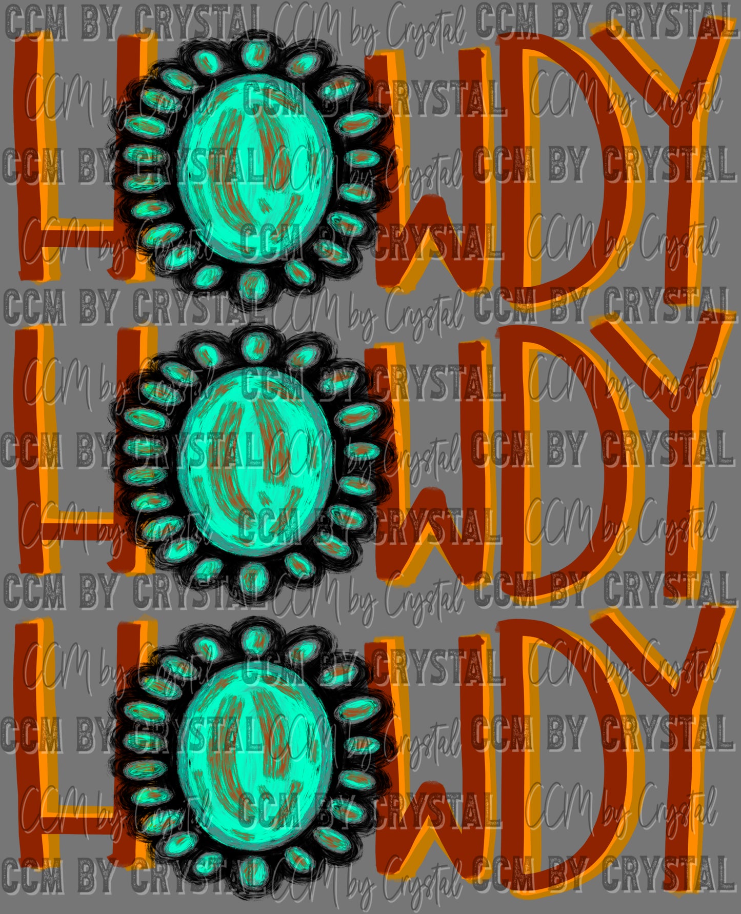 Howdy Howdy Howdy Western Ready to Press Transfer DTF Transfer Sublimation Transfer