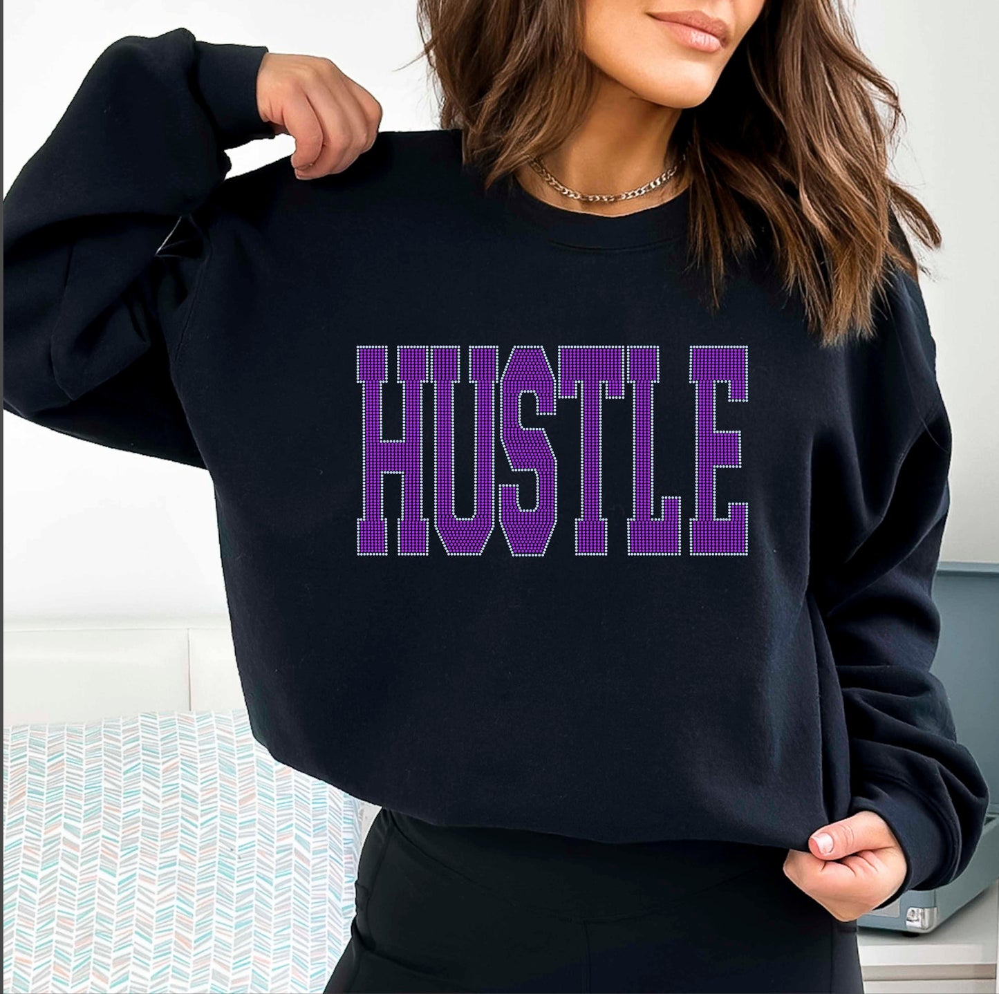 Hustle 2-Color Approximately 11" wide Spangle Transfer
