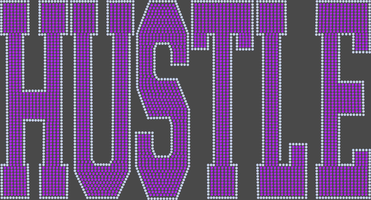 Hustle 2-Color Approximately 11" wide Spangle Transfer