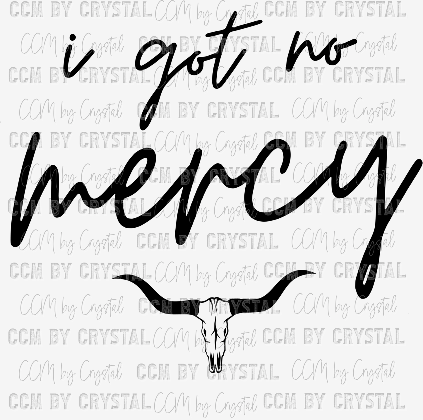 I Got No Mercy Black Ready to Press Transfer