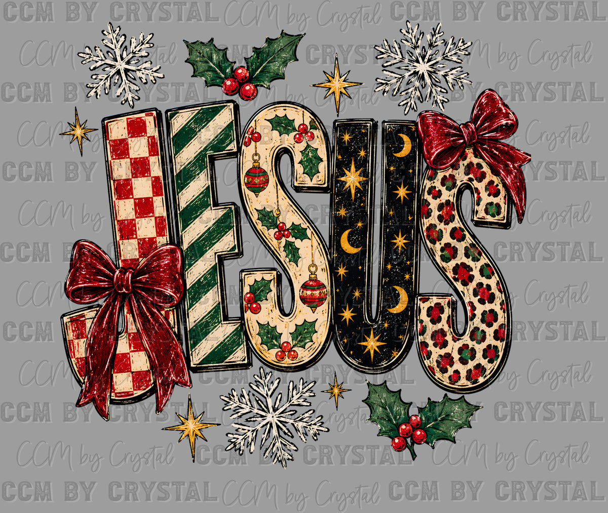 Jesus Faith Christmas Ready to Press DTF Transfers Sublimation Transfers