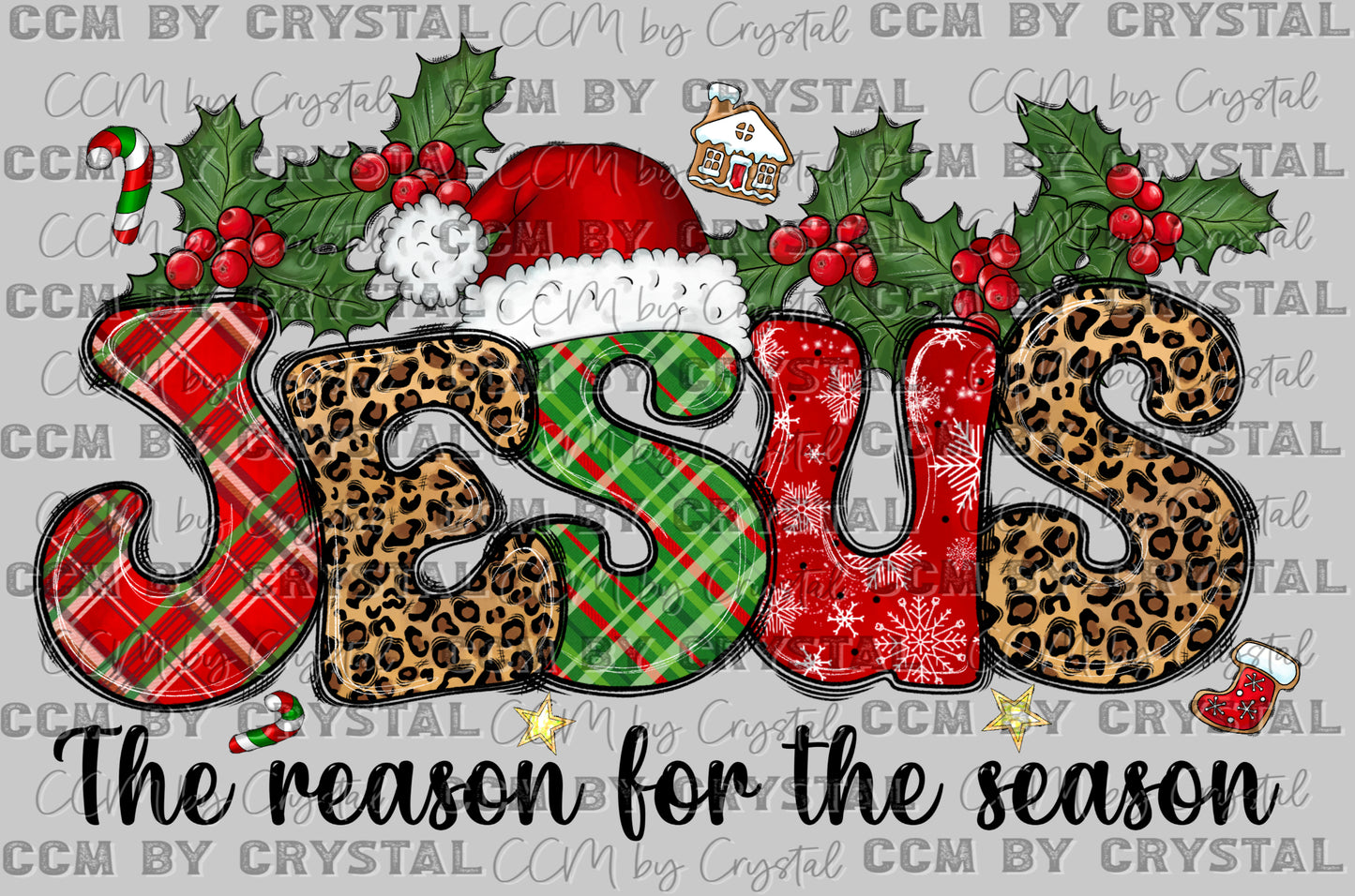 Jesus The reason for the Season Christmas Ready to Press Transfer DTF Transfer Sublimation Transfer