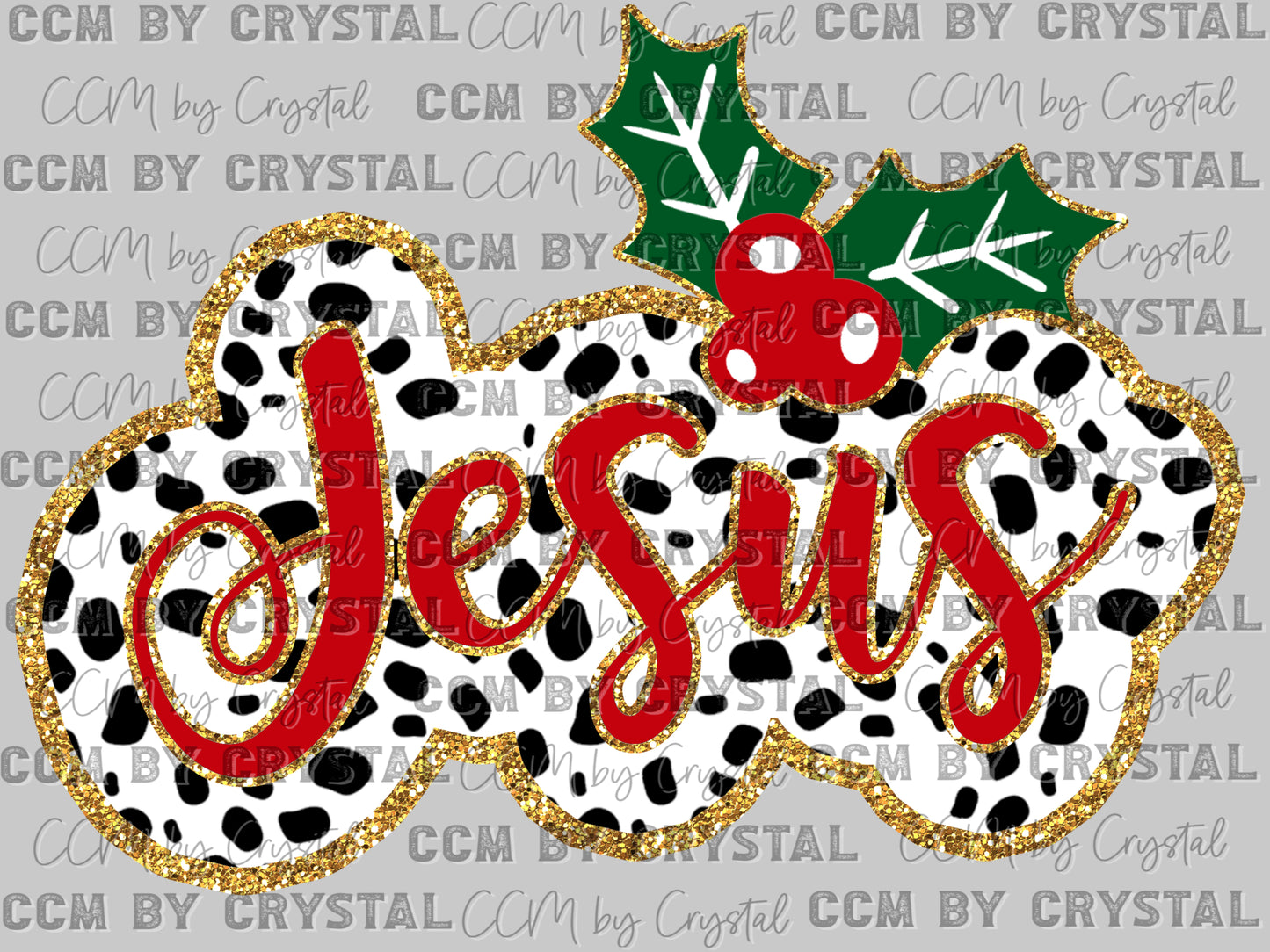 Jesus Christmas Faux Glitter Ready to Press Transfer DTF Transfer Sublimation Transfer