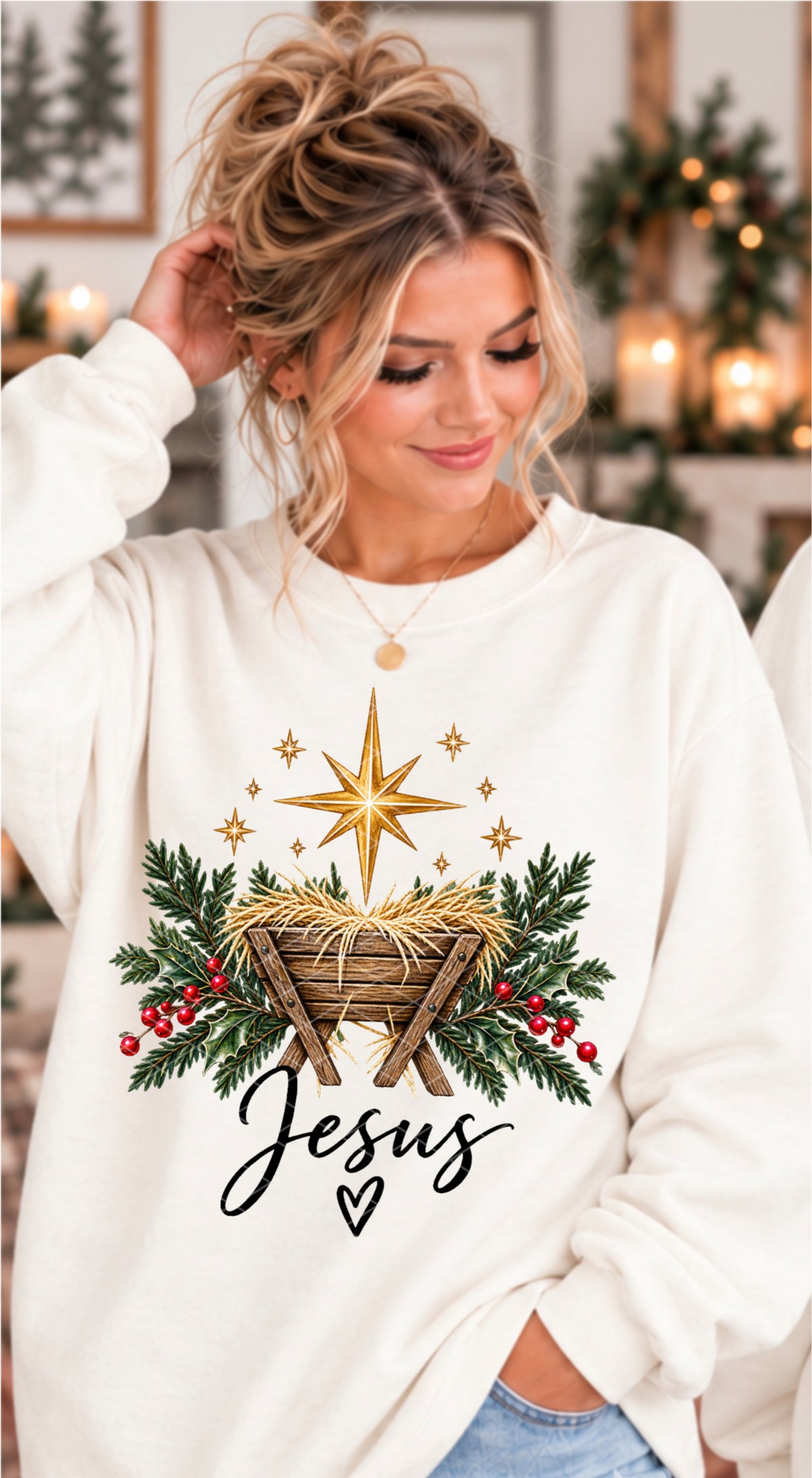Jesus Manger Christmas Ready to Press DTF Transfers Sublimation Transfers