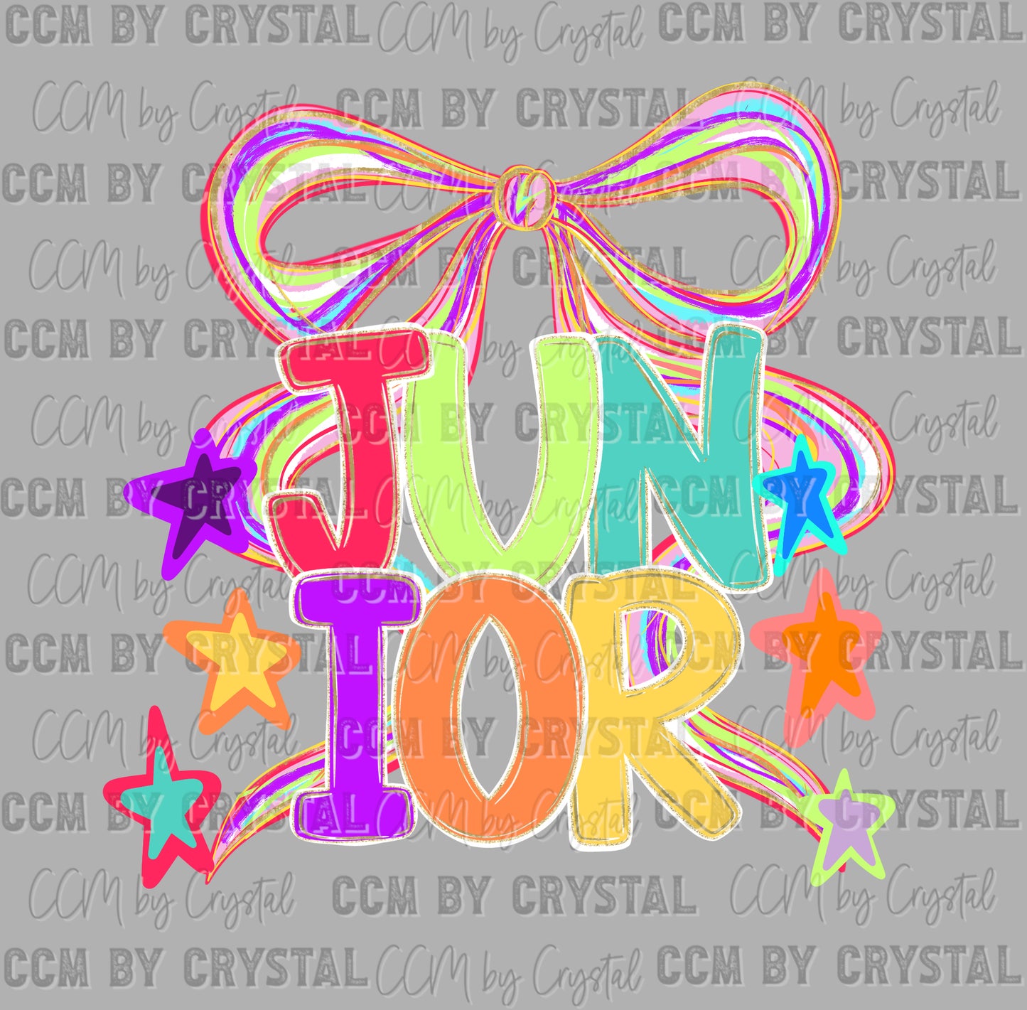 Junior Back to School Colorful Ready to Press Transfer DTF Transfer Sublimation Transfer