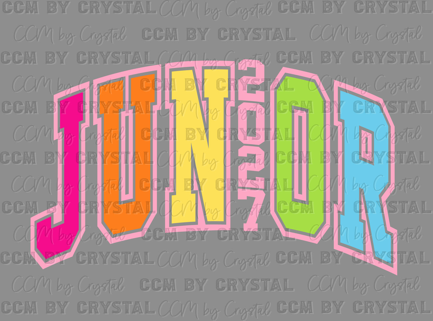 Junior 2027 Colorful Ready to Press Instant Peel DTF Transfers Sublimation Transfers