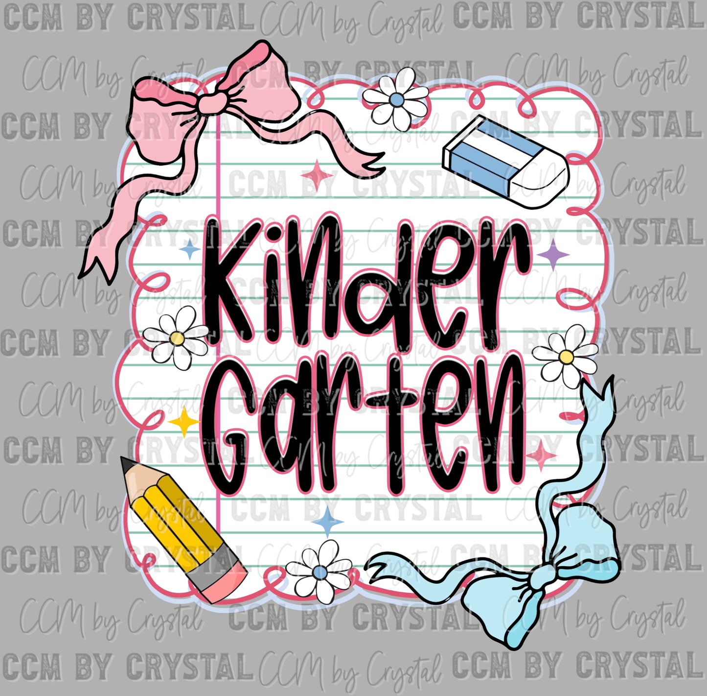 Kindergarten Back to School Ready to Press Transfer DTF Transfer Sublimation Transfer
