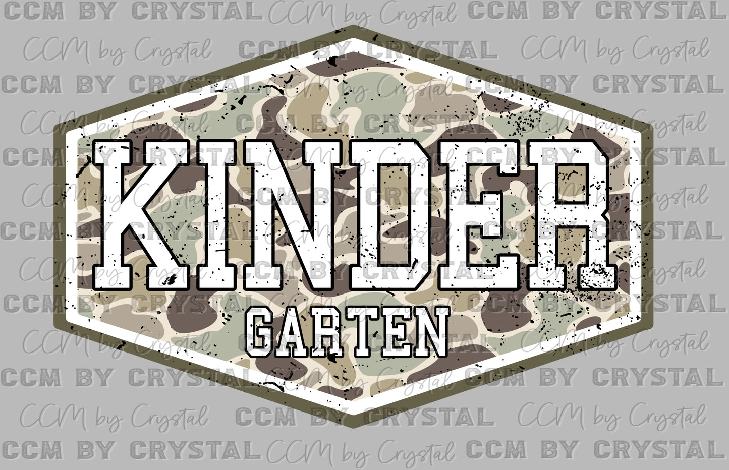 Kinder Camo Back to School Ready to Press DTF Transfers Sublimation Transfers