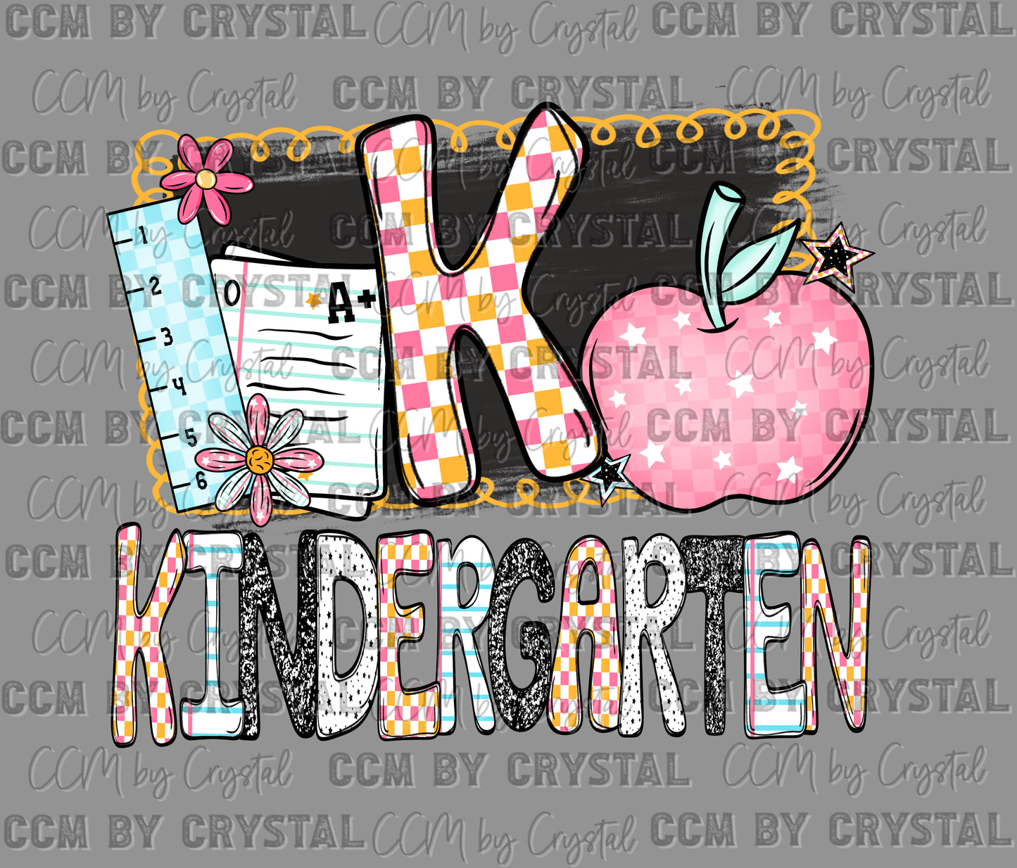 Kindergarten Back to School Ready to Press Transfer DTF Transfer Sublimation Transfer