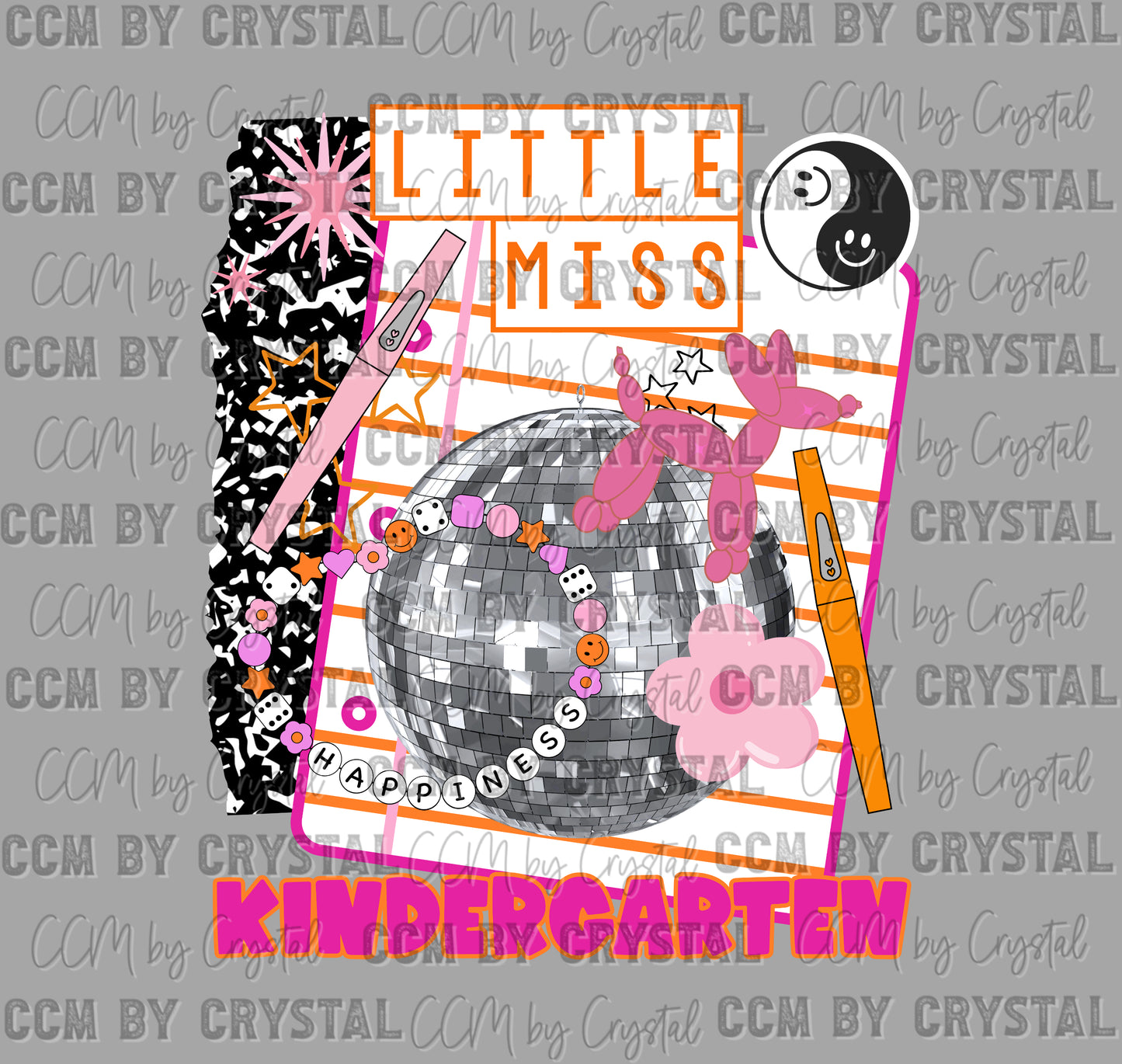 Kindergarten Grade Disco Back to School Ready to Press Transfer DTF Transfer Sublimation Transfer