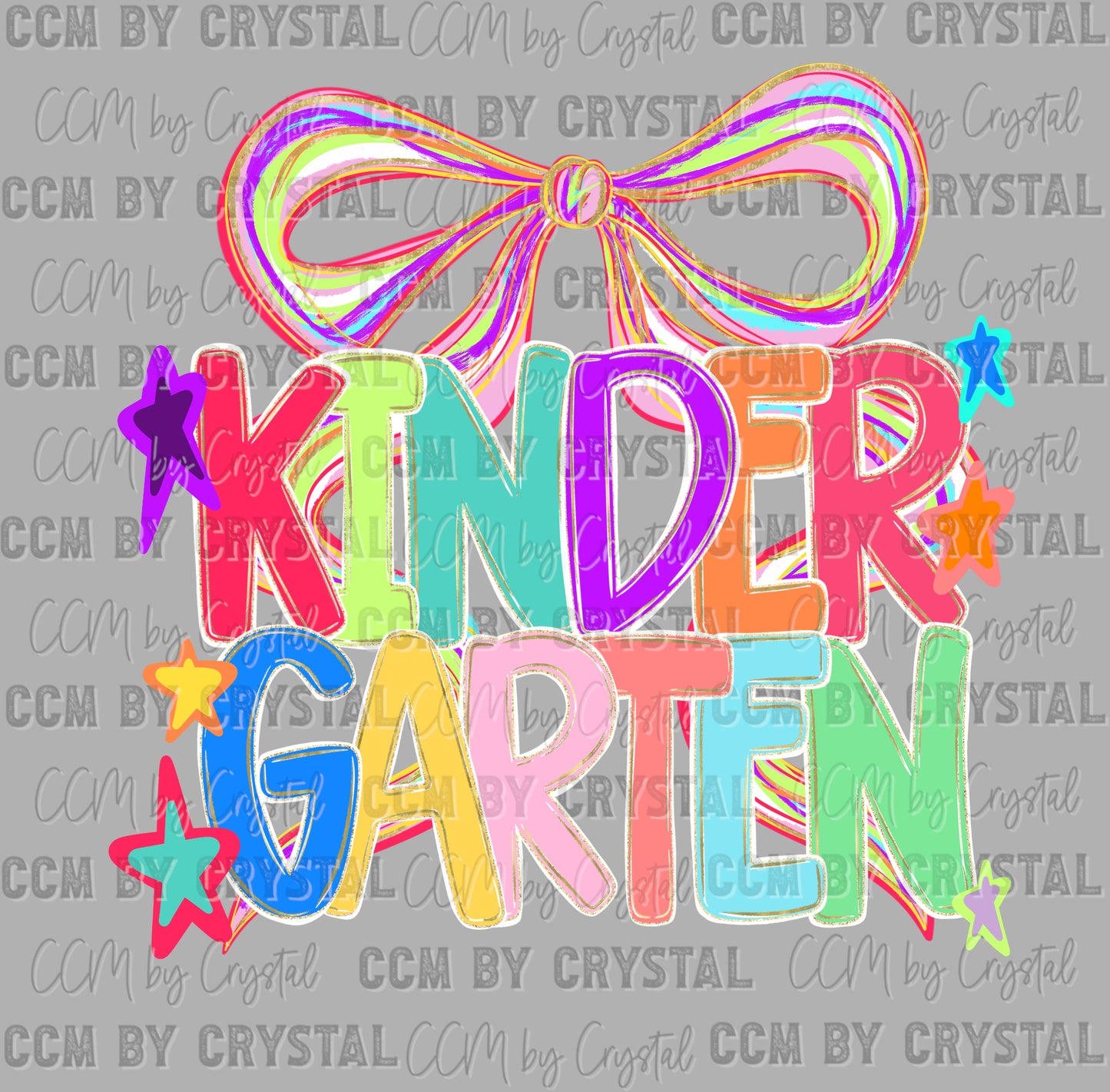 Kindergarten Back to School Colorful Ready to Press Transfer DTF Transfer Sublimation Transfer