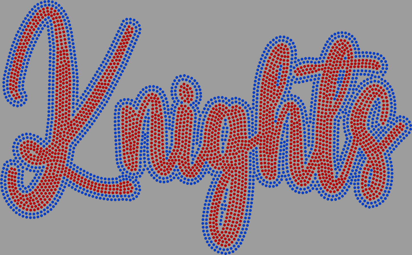 Knights 11" Wide 2- Color Spangle Ready to Press Spangle Transfer Sparkle Bling